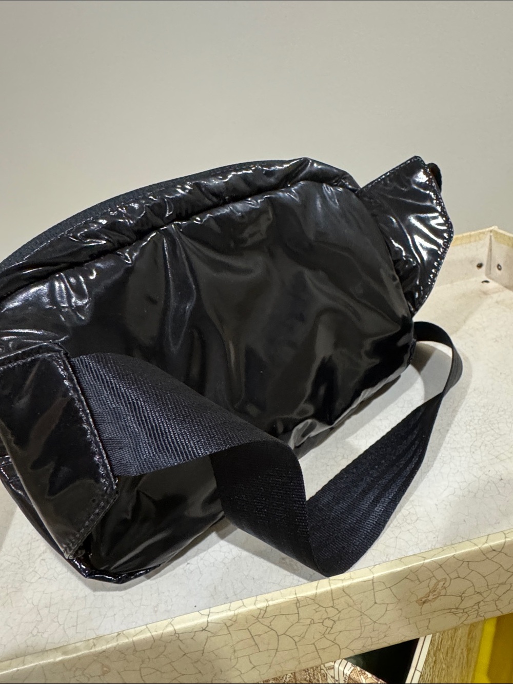 Athleta Glossy Black Sling Belt Bag - Picture 3 of 5